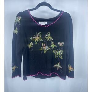 VTG Jack B Quick butterfly pullover SWEATER